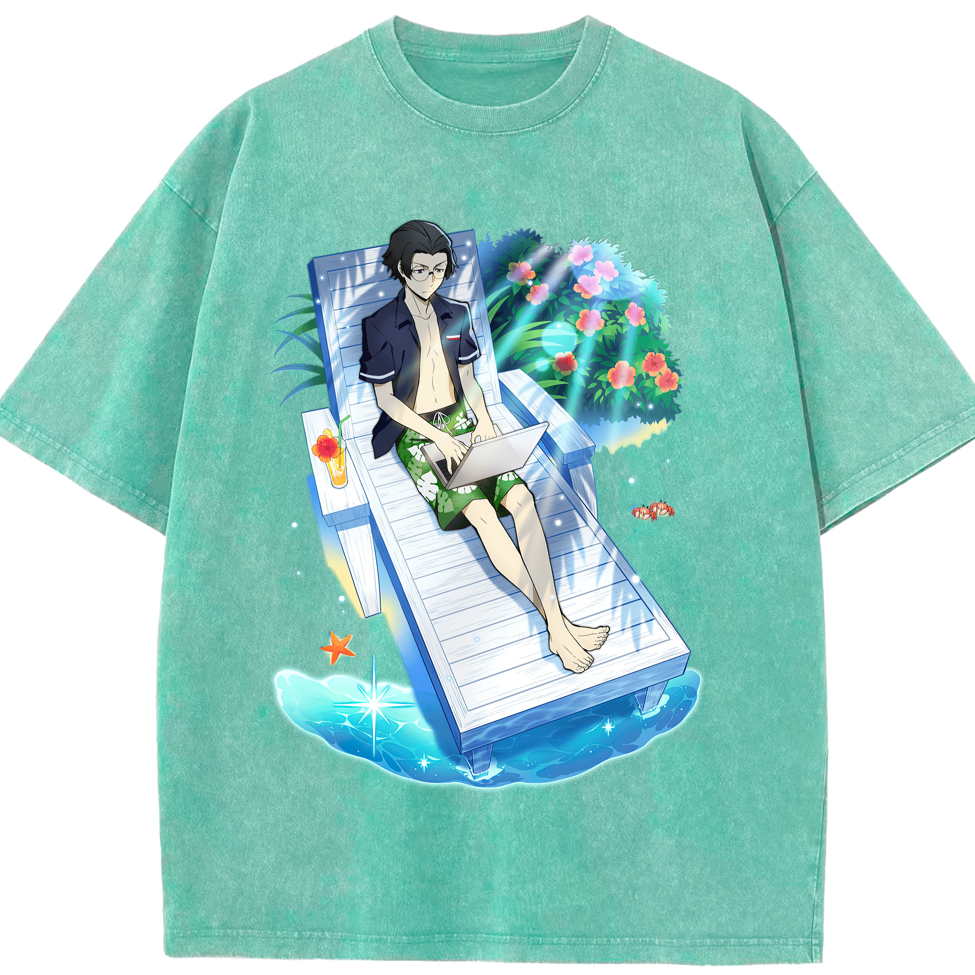 （画像用） 文豪ストレイドッグス Bungo Stray Dogs 綿100% ヴィンテージ風 半袖Tシャツ（フロントプリント）